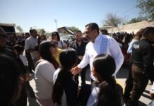 Entrega Presidente Municipal obras de pavimentación de la calle Campeche