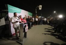 Entrega Presidente Municipal alumbrado en fraccionamientos Terranova, Terranova Sur y Valle del Marqués